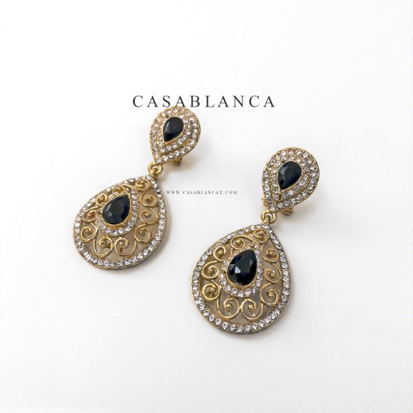 Boucles d'oreilles en or noir - Ema - Image 2