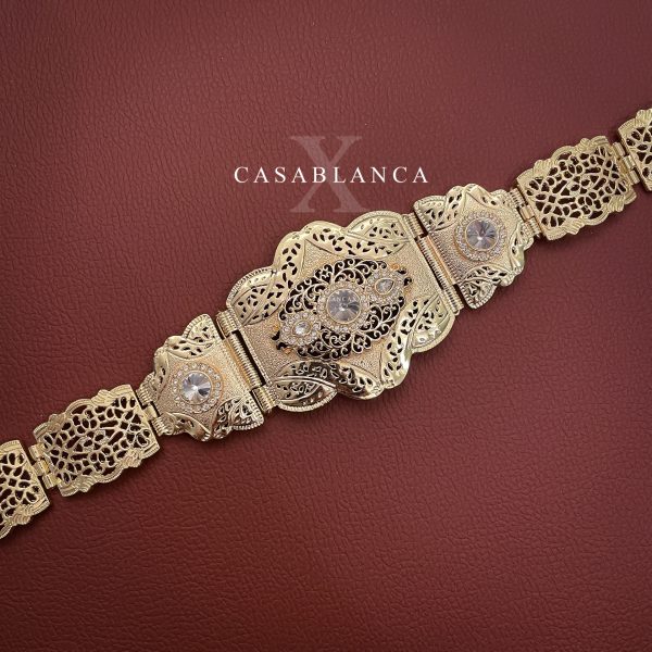 Ceinture Taqlidi Dorée Robe Taskhita Marocaine - Marya - Image 3