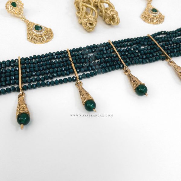 Choker Gold Green Set Taqlidi - Selmy - Image 5