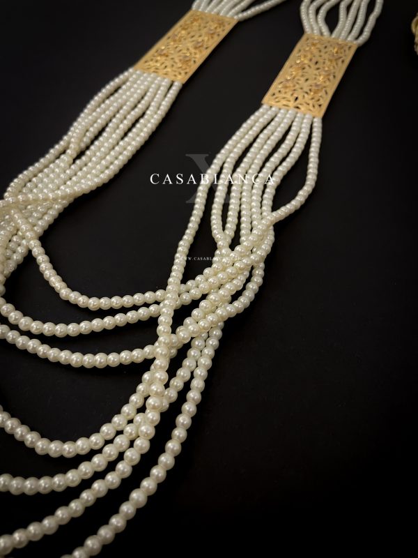 Lange Jawhar Parel Gouden Ketting - Amzya - Image 3