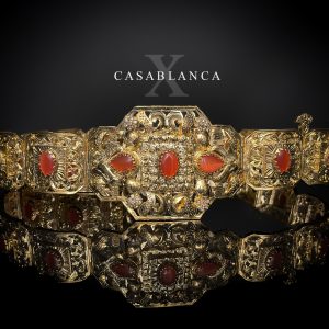 Ceinture Marocaine Mdamma Riem Goud Oranje - Ghalia - Image 2