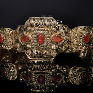 Ceinture Marocaine Mdamma Riem Goud Oranje - Ghalia - Image 3