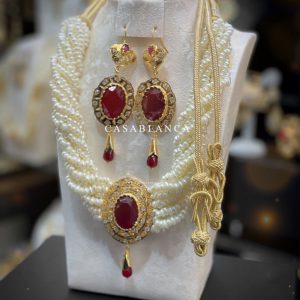Marokkaanse Gouden Parelset Rood - Amari - Afbeelding 3