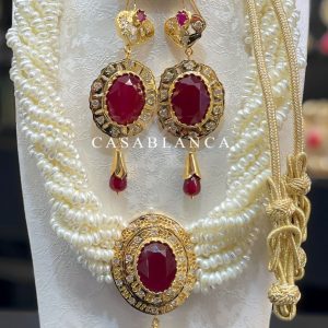 Marokkaanse Gouden Parelset Rood - Amari - Afbeelding 2