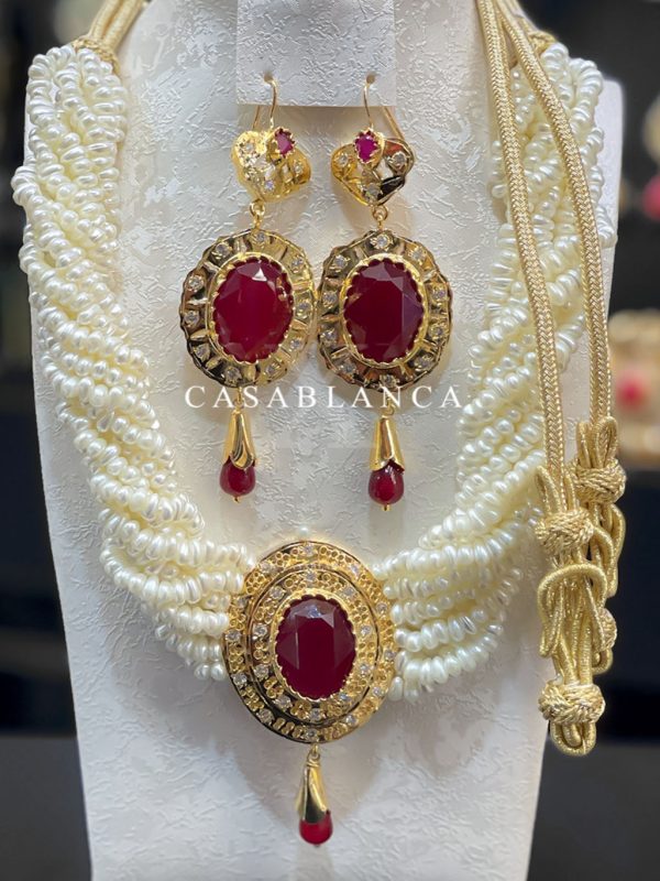 Set di perle marocchine in oro rosso - Amari - Immagine 2