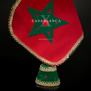 Marokkaanse Luxe Tafel Vlag Standaard Rood Goud Groen - Madya - Image 2