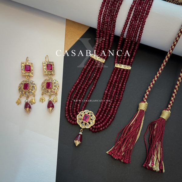 Collana in oro rosso marocchino con rubino - Malya