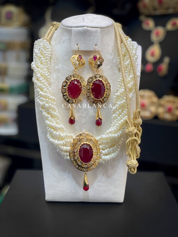 Set di perle marocchine in oro rosso - Amari