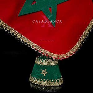 Marokkaanse Luxe Tafel Vlag Standaard Rood Goud Groen - Madya - Image 3