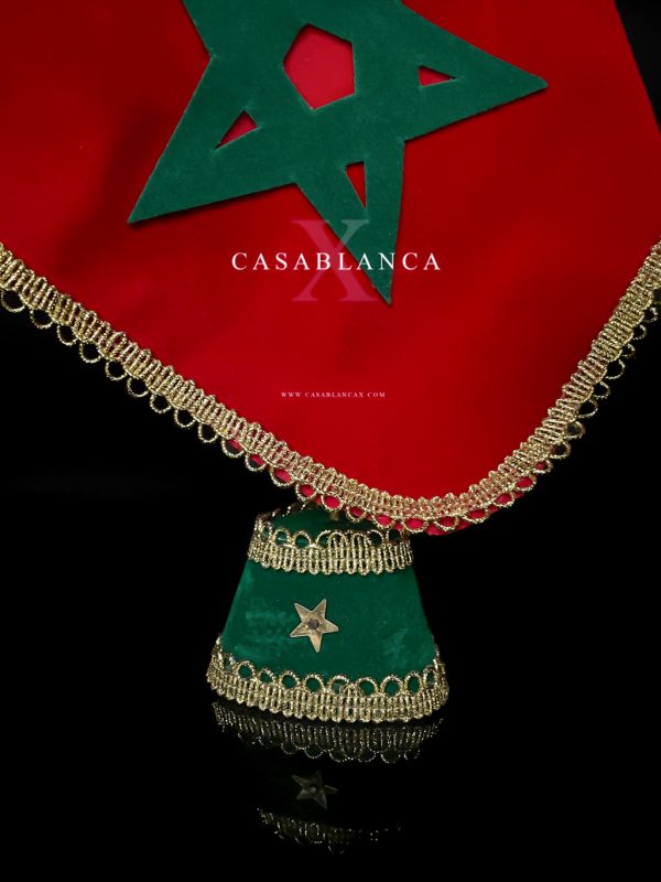 Moroccan Luxury Table Flag Stand Red Gold Green - Madya - Image 3
