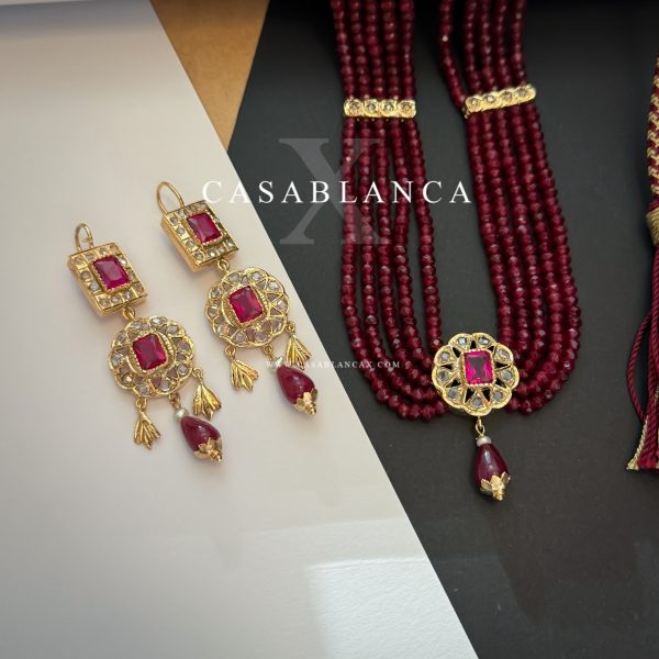 Collana in oro rosso marocchino con rubino - Malya - Immagine 3