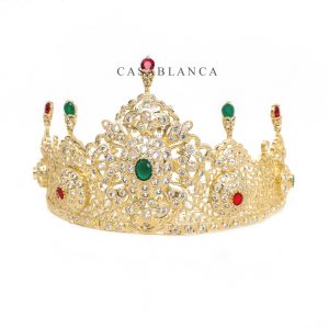Couronne Beldi dorée rouge et verte - Araya – Image 3