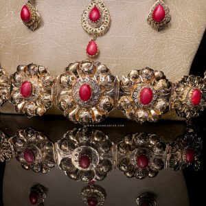 Bruidssieraden Set Goud Rood Traditioneel Marokkaans - Rougia - immagine 3