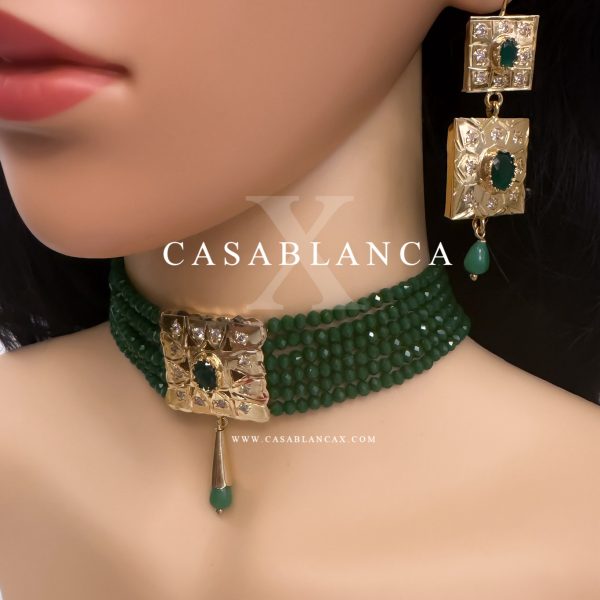 Set collana girocollo oro verde - Chaiba