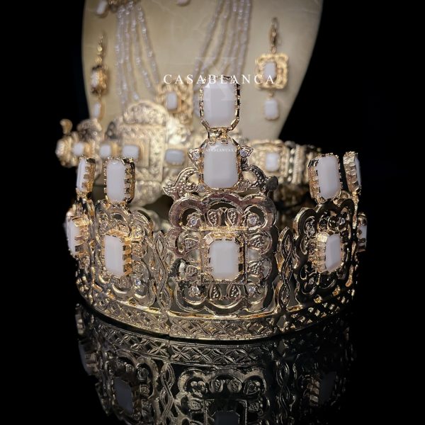 Set da sposa dorato - Gioielli da sposa marocchini - Sfioua - Immagine 2