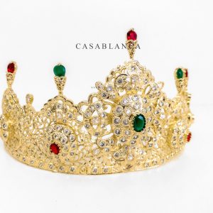 Couronne Beldi dorée rouge et verte - Araya – Image 2