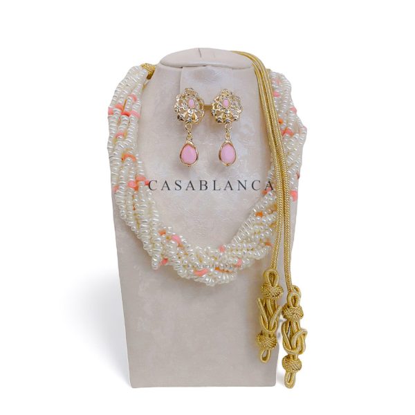 Collana con perle rosa Jawhar - Alicya