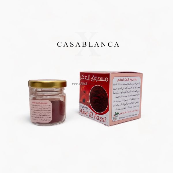 Poudre Aker Fassi 100% Naturelle - Rose rouge (80 g) - Image 2