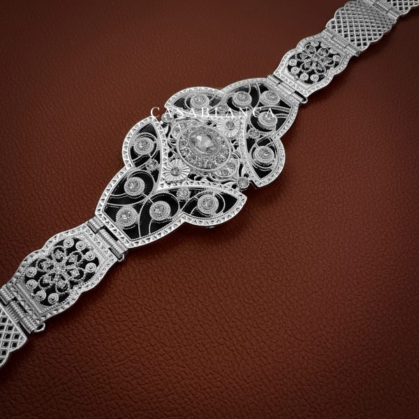 Cintura in argento Marocaine con cintura - Fadya - Immagine 2