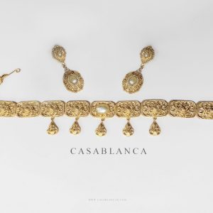 Gouden Marokkaanse Parel Choker Set - Makya - Afbeelding 3