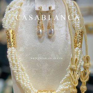 Jawhar Parelketting Set - Amrya - Afbeelding 2