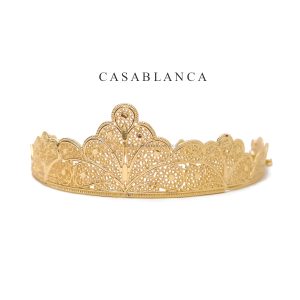 Gouden Simpele Traditionele Kroon Tiara - Waraya - Image 3