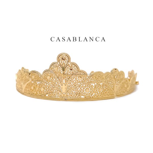 Tiara tradizionale semplice e dorata - Waraya - Immagine 3
