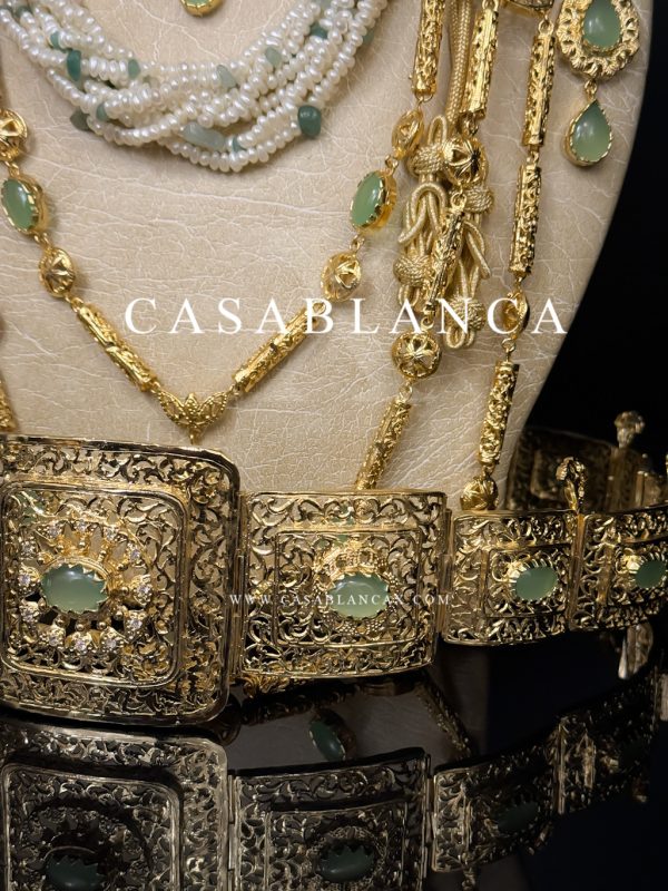 Conjunto de joyería nupcial marroquí en oro - Amaly - Imagen 6