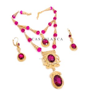 Gouden Fuchsia Ketting Set - Evera - Image 2