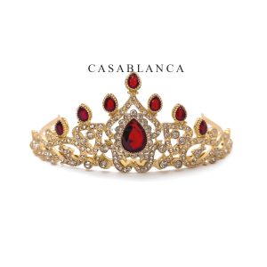 Gouden Kroon Tiara Rood - Mankya - Image 2