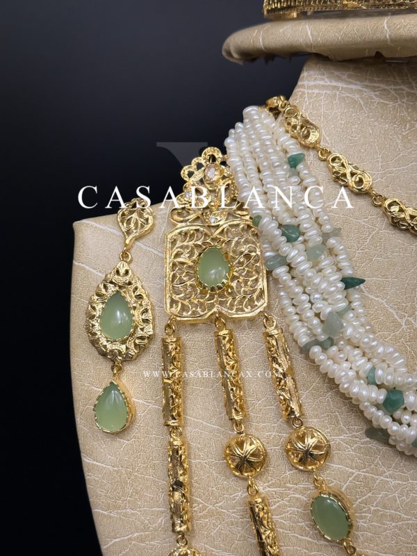 Conjunto de joyería nupcial marroquí en oro - Amaly - Imagen 3