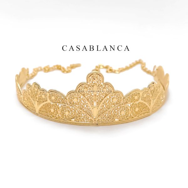 Tiara tradizionale semplice dorata - Waraya