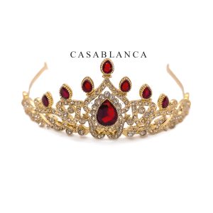 Tiara Corona d'Oro Rossa - Mankya