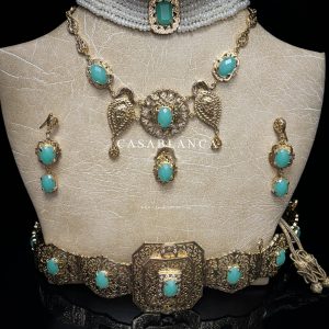 Gouden Mint Bruidssieraden Set - Babia - Afbeelding 5