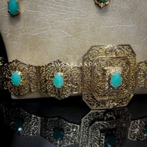 Gouden Mint Bruidssieraden Set - Babia - Afbeelding 2