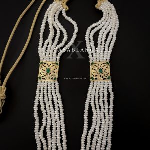 Gouden Parelketting Met Groen Stenen - Hyna - Image 3