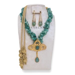 Ketting Set Groene Edelstenen - Simya - Image 2