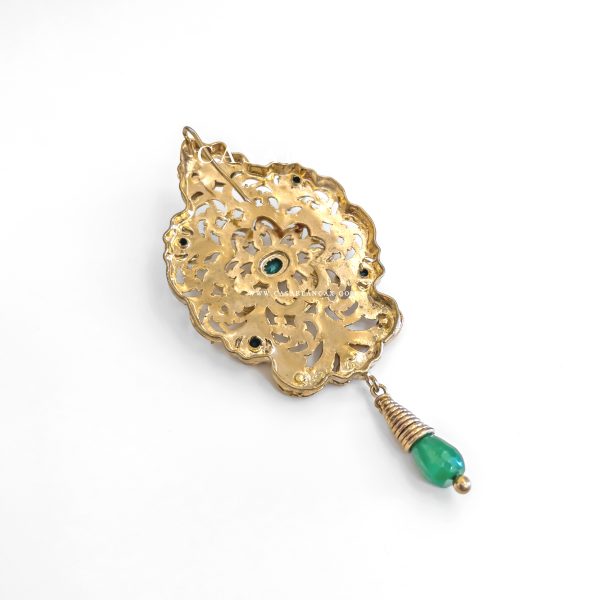 Marokkaanse Gouden Groen Broche - Hazy - Image 3
