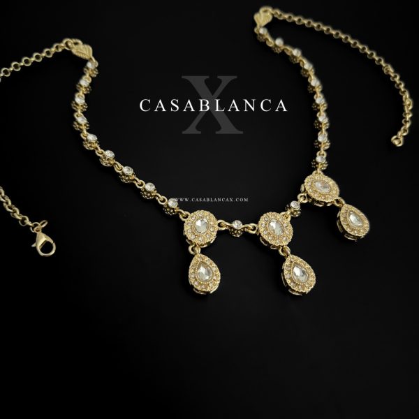 Cadena para el cabello con joyas de oro Taqlidi – Mya - Imagen 3