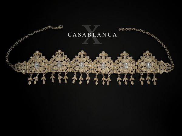 Cadena de joyería para el cabello dorada - Smya