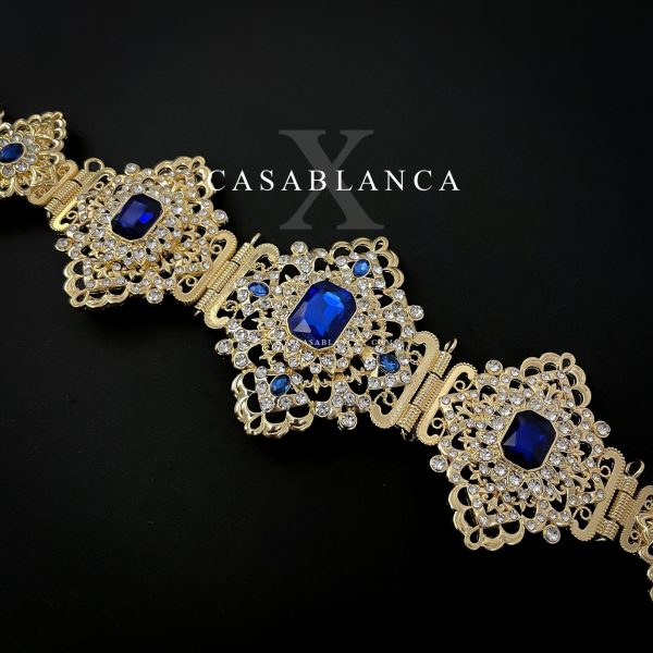 Cintura blu marocchina in oro - Jereba - Immagine 2