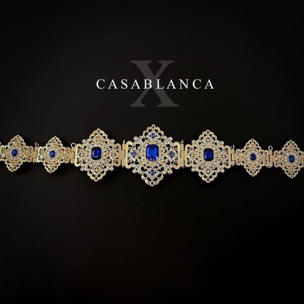 Cintura blu marocchina in oro - Jereba - Immagine 3