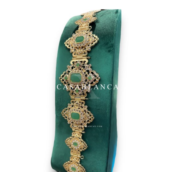 Cintura marocchina in oro verde menta - Rewia - Immagine 3