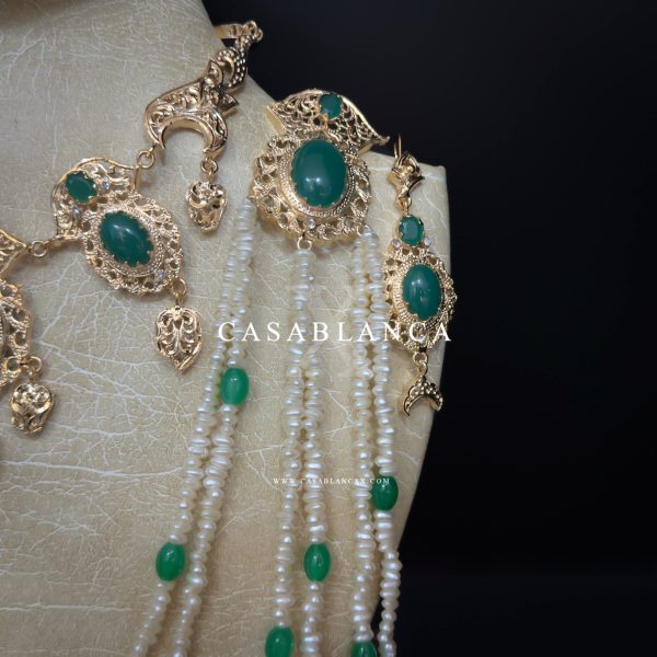 Set di gioielli da sposa oro verde - Tazya - Immagine 4