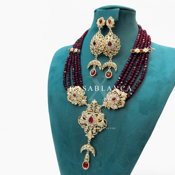 Collana in oro Taqlidi con ciondolo rosso - Chazya - Immagine 3
