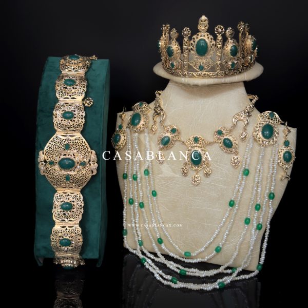 Set di gioielli da sposa oro verde - Tazya - Immagine 6