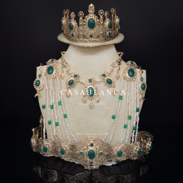 Set di gioielli da sposa oro verde - Tazya