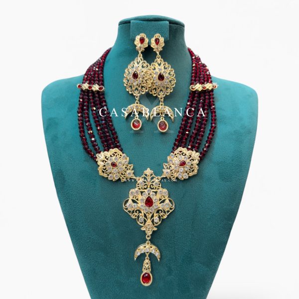 Collana in oro Taqlidi con ciondolo rosso - Chazya - Immagine 2