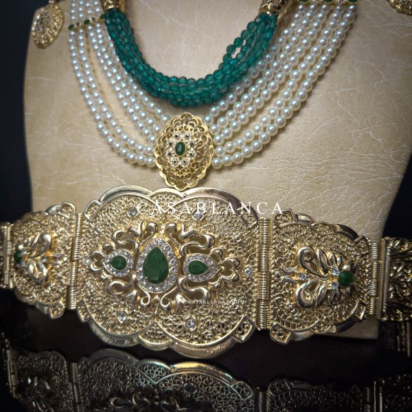 Set di gioielli da sposa in oro e henné verde - Asiyma - Immagine 2