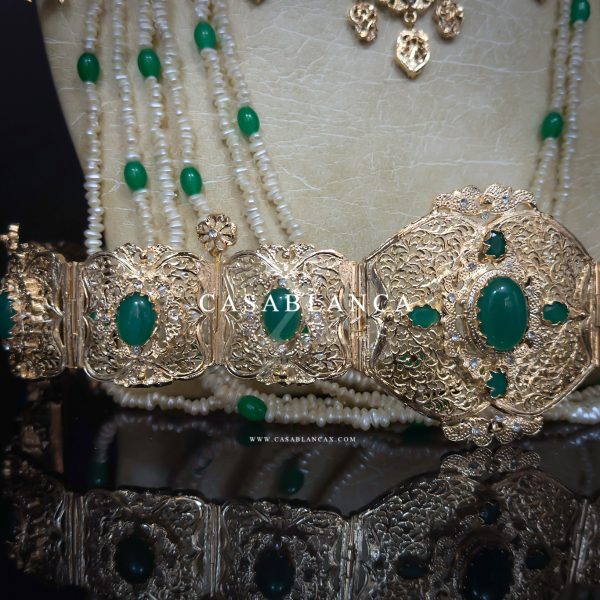 Set di gioielli da sposa oro verde - Tazya - Immagine 3